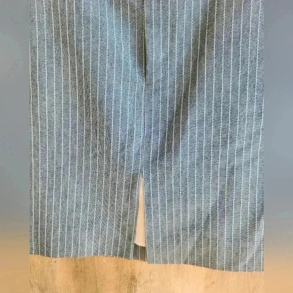 MARC JACOBS Blue Striped Front Slit Mini Skirt Size 4 Womens - Picture 3 of 8